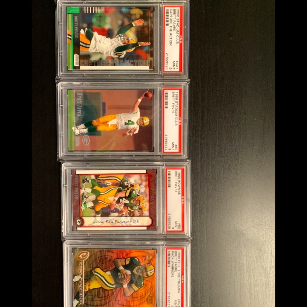 PSA 9 graded lot of 4 Brett Favre cards!